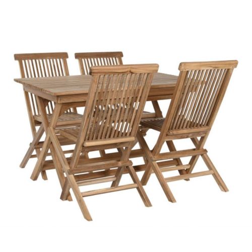 Comedor de Jardín con Mesa y Sillas de Plegables MB-210800