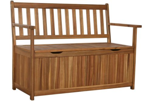 Banco de Jardín de Madera Acacia con Baúl Natural MB-218319