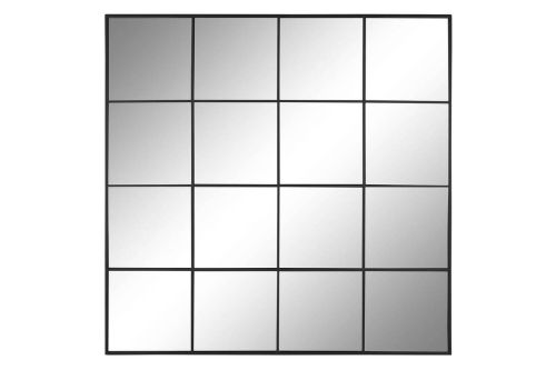 Espejo Cuadrado Decorativo en Hierro Negro 122 cm ES-218703