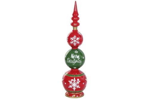 Figura LED Decorativa en Resina Roja con Estructura Metálica NV-220697