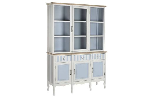 Vitrina de Madera Paulownia Blanca con Cristal MB-204067