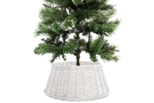 Base de Árbol de Navidad en Mimbre Blanco NV-198789