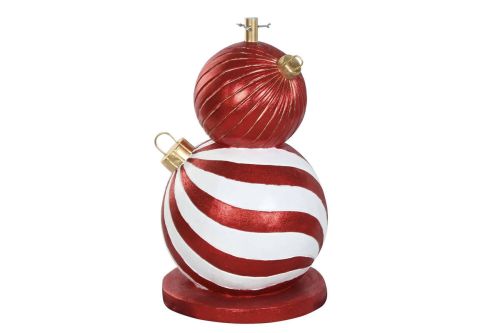 Base de Árbol en Magnesia con Formas de Bolas ROJO NV-220705