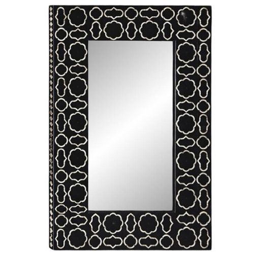 Espejo Decorativo de Mango con Detalles en Hueso MB-228445