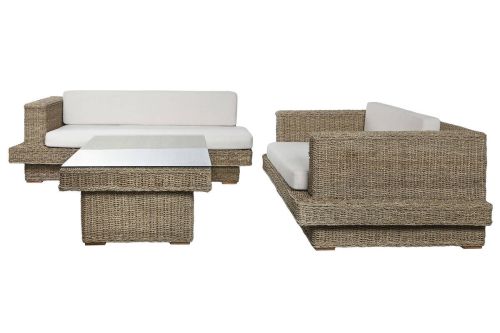 Conjunto de Jardín de Teca y Fibra MB-220079