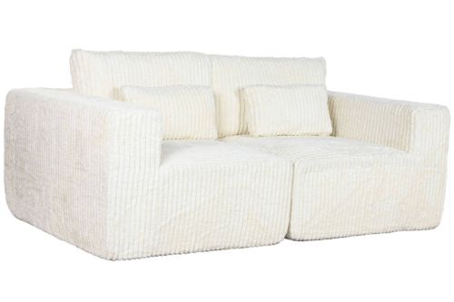 Sofá Modular Tapizado en Pana Crema de Poliéster MB-220528