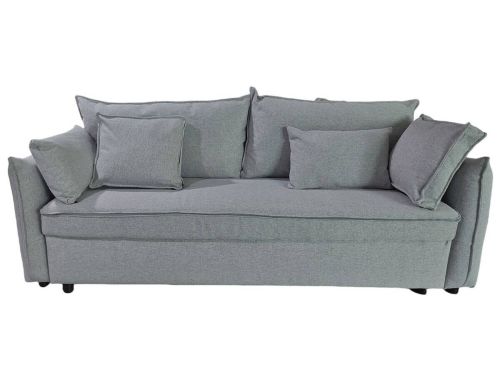 Sofá Cama Convertible Tapizado en Poliéster Gris Estructura de Madera MB-228438