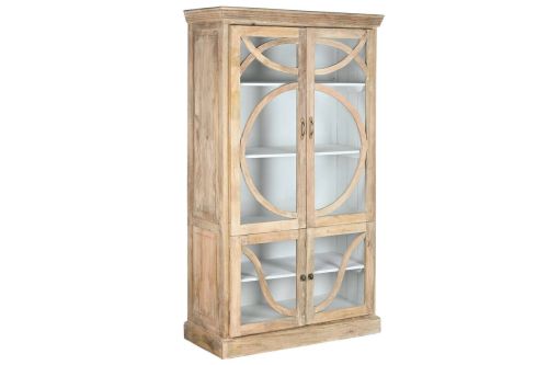Vitrina de Madera Maciza de Mango con Cuatro Puertas MB-208792