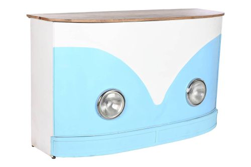 Mueble Bar de Hierro y Mango 157 cm Furgoneta Clásica Turquesa MB-211332