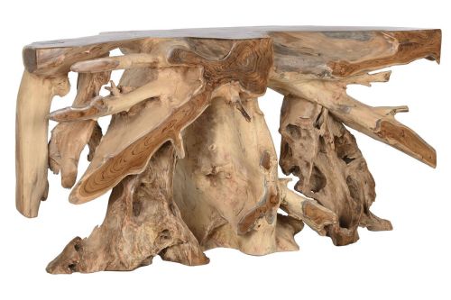 Consola de Entrada de Raíz de Teca Natural MB-213826