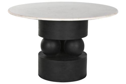 Mesa de Comedor Redonda de Mango y Mármol MB-214819