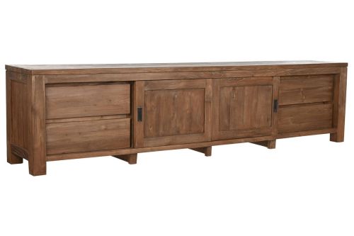 Mueble TV de Teca Reciclada con 2 Puertas y 4 Cajones MB-217298