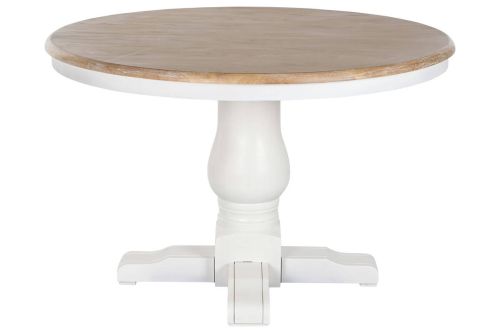 Mesa de Comedor Redonda Blanca de Madera MB-217364