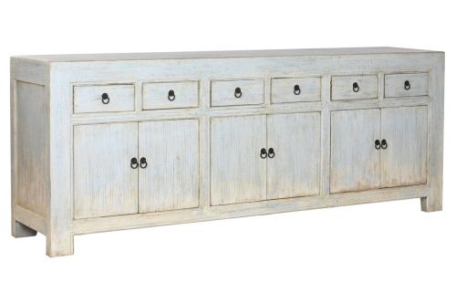 Aparador de Madera Maciza de Olmo 6 Puertas 6 Cajones MB-219978