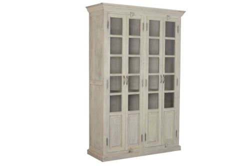 Vitrina de Madera de Mango con Dos Puertas Decapé MB-220541