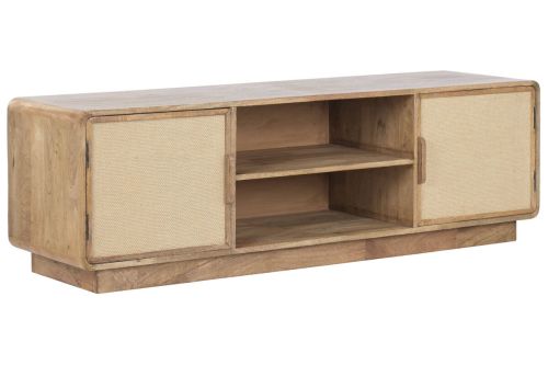 Mueble TV Estructura de Madera de Mango y Yute Natural MB-222660