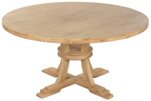 Mesa de Comedor Redonda de Madera Maciza 150 cm MB-223357