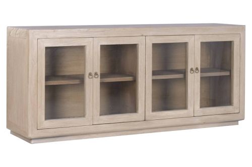 Buffet de Olmo Macizo con 4 Puertas de Cristal MB-226314
