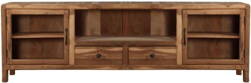 Mueble de TV Madera Teca Reciclada con Cristal MB-227231