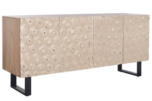 Buffet de Acacia con Patas de Metal y 4 Puertas MB-227287