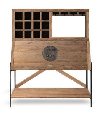 Aparador Bar de Madera Acacia y Metal MB-227310
