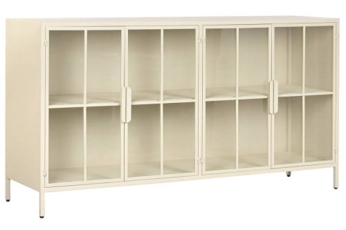 Buffet de Metal con 4 Puertas de Cristal Templado MB-227914