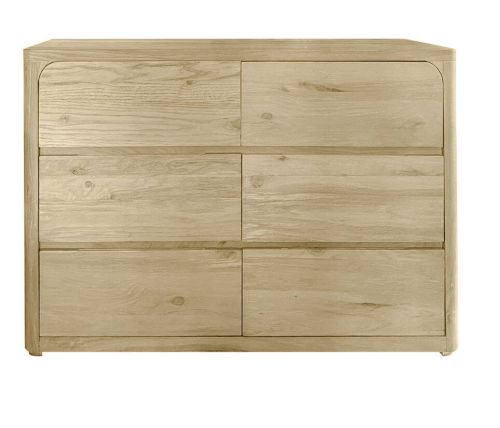 Cómoda de Dormitorio en Madera de Pino 6 Cajones MB-227975