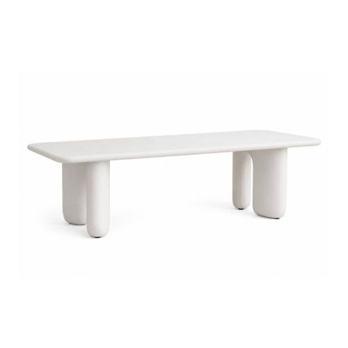 Mesa de Comedor Rectangular de Melamina y MDF Blanca MB-228503