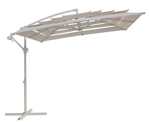 Parasol Blanco 250 cm con Base de Acero MB-224545