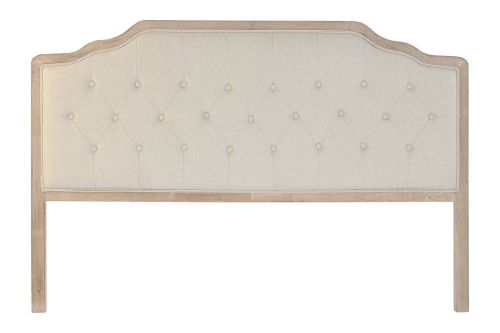 Cabecero Tapizado Beige Estructura de Roble MB-203414