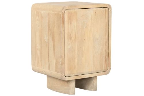 Mesita de Noche de Roble Natural con Puerta MB-221377