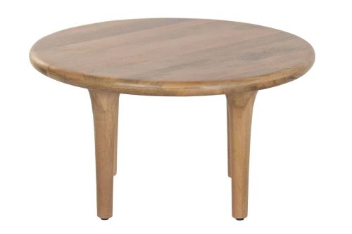 Mesa de Centro Redonda de Madera de Mango Marrón MB-223557