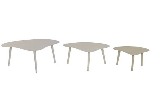 Mesa de Centro Nido Set de 3 en Hierro Diseño Abstracto MB-230347