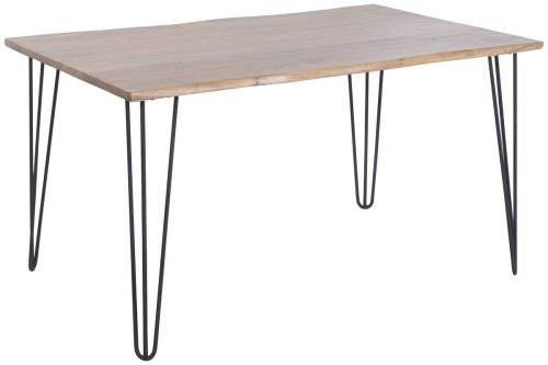 Mesa de Comedor de Madera de Acacia con Patas de Metal MB-226328