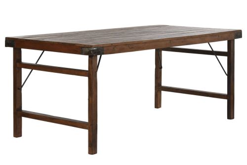 Mesa de Comedor Plegable de Madera Reciclada 180x90 MB-216535