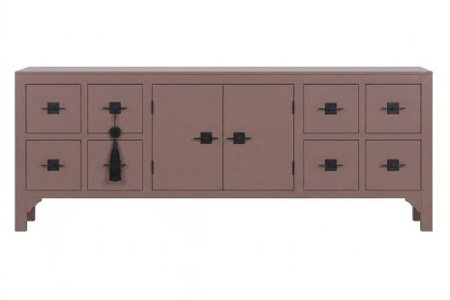 Mueble TV Oriental de Madera de Abeto Color Moka MB-230818