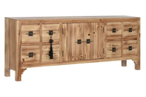 Mueble TV Oriental de Madera de Abeto Natural con Cajones MB-214489