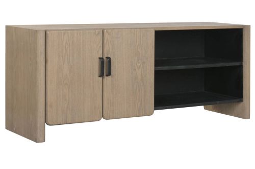 Mueble TV de Madera de Abeto y Metal Marrón 140 cm MB-219969