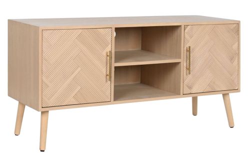 Mueble TV de Paulownia con 2 Puertas Acabado Natural MB-212894