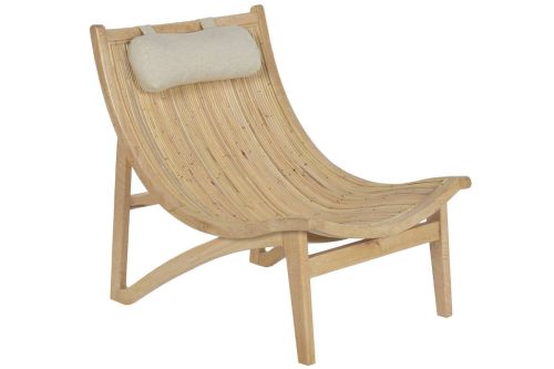 Butaca de Ratán Natural con Cojín Reposacabezas MB-223985