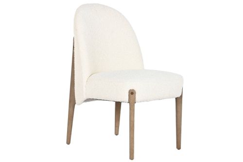 Silla de Comedor Tapizada en Poliéster y Patas de Madera de Fresno MB-221648