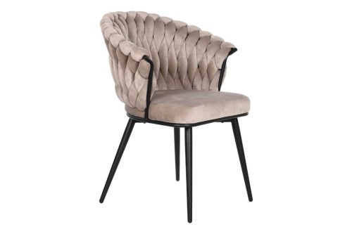 Silla de Comedor Tapizada en Poliéster Beige MB-207834