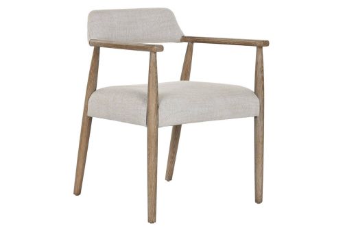 Silla de Comedor Tapizada en Poliéster y Fresno Decapé MB-216494