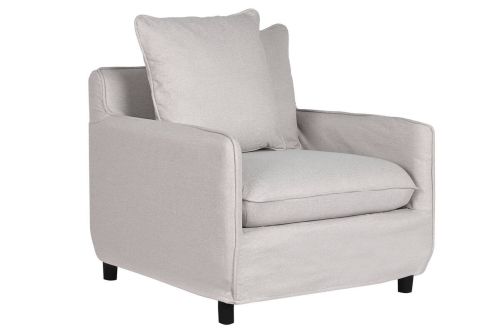 Sillón Tapizado Desenfundable en Poliéster Beige MB-211734