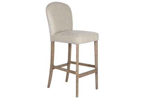 Taburete Alto Tapizado en Poliéster y Madera de Fresno MB-221643