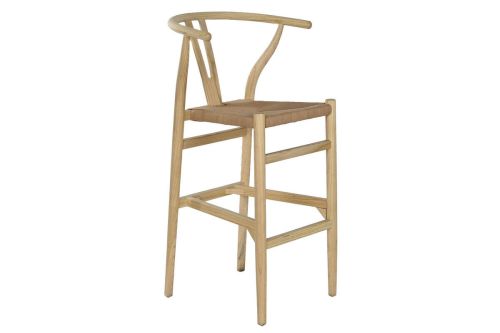 Taburete Alto Apilable en Madera de Olmo Natural MB-213109