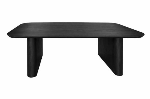 Mesa de Comedor de Madera de Abeto Negra para 6 Personas MB-226714