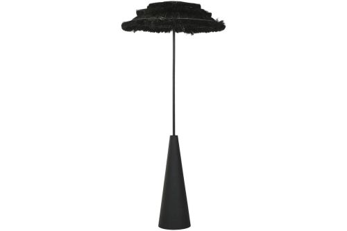Lámpara de Pie Metal Y Fibra Negro LA-217683