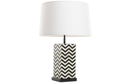 Lámpara de Mesa Acero Y Resina Blanco LA-219577
