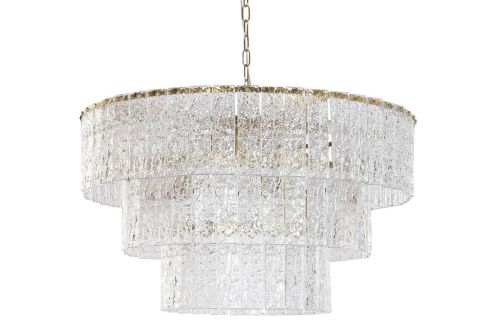 Lámpara de Techo Cristal Y Metal Transparente LA-226301